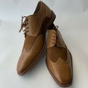 Giorgio Brutini 2 Tone Brown Wingtip Shoes Sz 15M